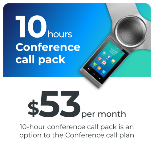 Conference call pack 10 hours per month