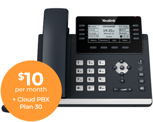 movox_yealink sip-t43u phone rental 400-500 Yealink SIP-T43U Phone Rental Plan