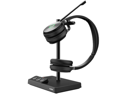 movox_yealink wh62 stereo on stand Yealink WH62 Duel DECT Wireless Headset